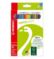 Pastelli GreenColors - diametro mina 2,5 mm - Stabilo - astuccio 18 pezzi