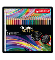 Pastello Original 8774 - tratto 2,50 mm - colori assortiti - Stabilo - astuccio in metallo 24 pezzi