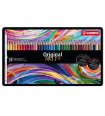 Pastello Original 8778 - tratto 2,50 mm - colori assortiti - Stabilo - astuccio in metallo 38 pezzi