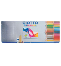 Pastello Supermina - mina 4 mm - colori assortiti - Giotto - astuccio in metallo 50 pezzi