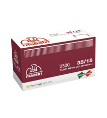 Punti 35/15 - per Romabox - H 15 mm - rame - Romeo Maestri - scatola 2500 pezzi