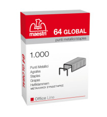 Punti eurostaples 64 Global - 6/4 - Romeo Maestri - scatola da 1000 punti