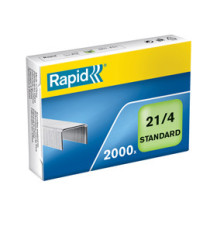 Punti Rapid Standard - 21/4 (6/4) - acciaio zincato - metallo - Rapid - conf. 2000 pezzi