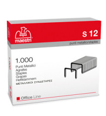 Punti S12 - 23/12 - acciaio - metallo - Romeo Maestri - conf. 1000 pezzi
