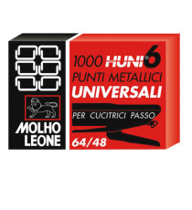 Punti universali - 6/4 - metallo - Molho Leone - conf. 1000 pezzi