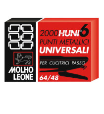 Punti universali - 6/4 - metallo - Molho Leone - conf. 2000 pezzi