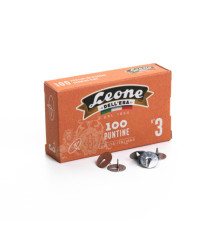 Puntine - n. 3 - acciaio lucido - Leone - conf. 100 pezzi