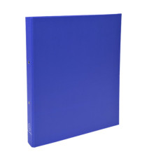 Raccoglitore foderato in PP - A4 - 2 anelli tondi 30 mm - dorso 4 cm - blu scuro - Exacompta
