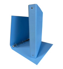 Raccoglitore King - 22 x 30 cm - 4 anelli tondi 30 mm - dorso 4 cm - rivestimento in PP - azzurro - Starline