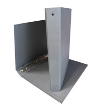 Raccoglitore King - 22 x 30 cm - 4 anelli tondi 30 mm - dorso 4 cm - rivestimento in PP - grigio - Starline