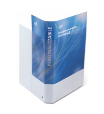 Raccoglitore personalizzabile Fly - 22 x 30 cm - 4 anelli a D 50 mm - dorso 7,5 cm - bianco - Sei Rota