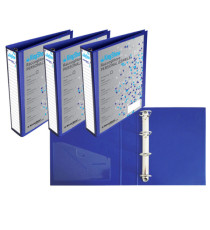 Raccoglitore personalizzabile KingShow - 22 x 30 cm - 4 anelli a D 65 mm - dorso 8 cm - blu - Starline