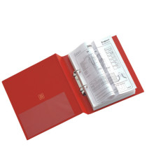 Raccoglitore Stelvio - 22 x 30 cm - 2 anelli a D 40 mm - dorso 5,5 cm - rosso - Sei Rota