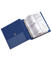 Raccoglitore Stelvio - 22 x 30 cm - 3 anelli a D 40 mm - dorso 5,5 cm - blu - Sei Rota