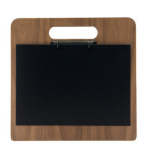 Portamenù a tagliere con anelli Chopping Board - 32 x 24 cm - legno di noce - Securit