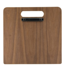 Portamenù a tagliere con anelli Chopping Board - 32 x 24 cm - legno di noce - Securit