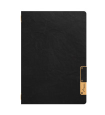 Portamenù Nature - 1 inserto doppio - A5 - 24,9 x 17,5 cm - nero - Securit