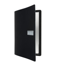 Portamenù Royal - 1 inserto doppio incluso - A4 - 24 x 33 cm - nero - Securit