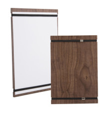 Portamenù Tablet con elastici - 32 x 22 cm - legno di noce - Securit