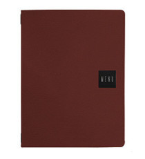 Portamenù Talk - 3 inserti doppi inclusi - A4 - 24,3 x 31,6 cm - bordeaux - Stilcasa