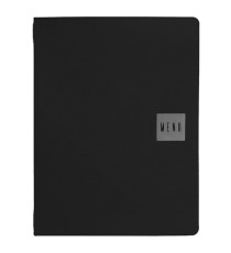 Portamenù Talk - 3 inserti doppi inclusi - A4 - 24,3 x 31,6 cm - nero - Stilcasa