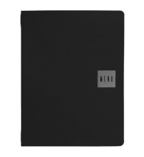 Portamenù Talk - 3 inserti doppi inclusi - A4 - 24,3 x 31,6 cm - nero - Stilcasa