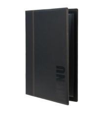 Portamenù Trendy - 1 inserto doppio incluso - A4 - 24 x 34 cm - nero - Securit