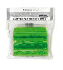 Portamonete - PVC - 50 cent - verde - HolenBecky - blister 20 pezzi