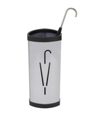 Portaombrelli - diametro 26 cm - H 60 cm - metallo - silver - Alba
