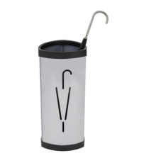 Portaombrelli - diametro 26 cm - H 60 cm - metallo - silver - Alba