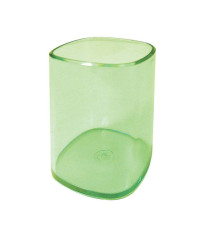 Portapenne a bicchiere - 6,5 x 6,5 x 9,5 cm - trasparente verde - Arda
