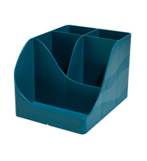 Portapenne Pen Wave NeoDeco - 15,5 x 11,9 x 10,9 cm - blu anatra - Exacompta