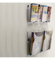 Portariviste da parete Ice - 2 tasche 1/3 A4 - Tecnostyl - set 2 pezzi