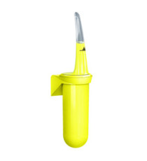 Portascopino da parete Skin - 38,6 x 11,3 x 9,3 cm - giallo fluo - Mar Plast