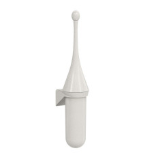 Portascopino da parete Woodplastic - 480 x 113 x 92 mm - bianco - Mar Plast