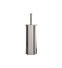 Portascopino WC Basic - da terra - acciaio inox  - diametro 9,8 cm - altezza 38 cm - silver - Medial