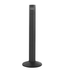 Posacenere da esterno - diametro 11,7 cm - altezza 105 cm - alluminio verniciato - nero - Stilcasa