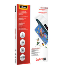 Pouches Capture125 Superquick - A4 - 216x303 mm - 2x125 micron - Fellowes - scatola 100 pezzi