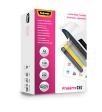 Pouches Preserve250 - A4 - 216x303 mm - 2x250 micron - Fellowes - scatola 100 pezzi