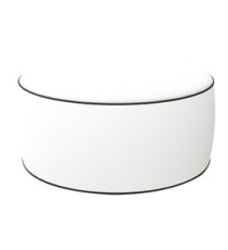 Pouf Ottoman - 23 x 53 cm - bianco - King Collection