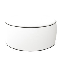 Pouf Ottoman - 23 x 53 cm - bianco - King Collection