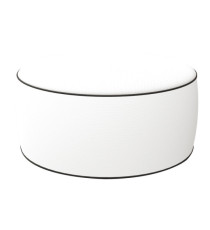 Pouf Ottoman - 23 x 53 cm - bianco - King Collection