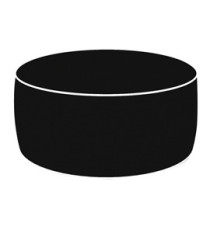Pouf Ottoman - 23 x 53 cm - nero - King Collection