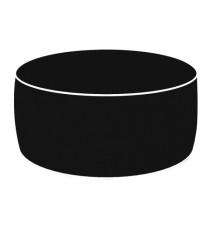 Pouf Ottoman - 23 x 53 cm - nero - King Collection