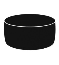 Pouf Ottoman - 23 x 53 cm - nero - King Collection