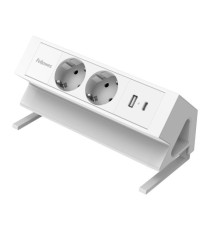 Power desk 2 Type F - bianco - Fellowes