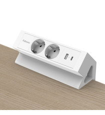 Power desk 2 Type F - bianco - Fellowes