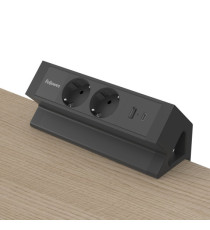 Power desk 2 Type F - nero - Fellowes