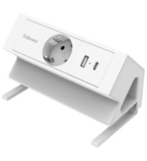 Power desk Type F - bianco - Fellowes