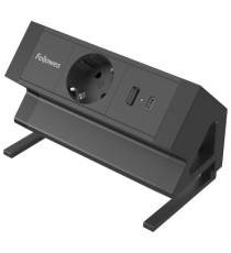 Power desk Type F - nero - Fellowes